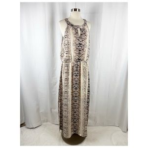 Lamorena Maxi Dress Animal Print Size 46 (Medium) Sleeveless